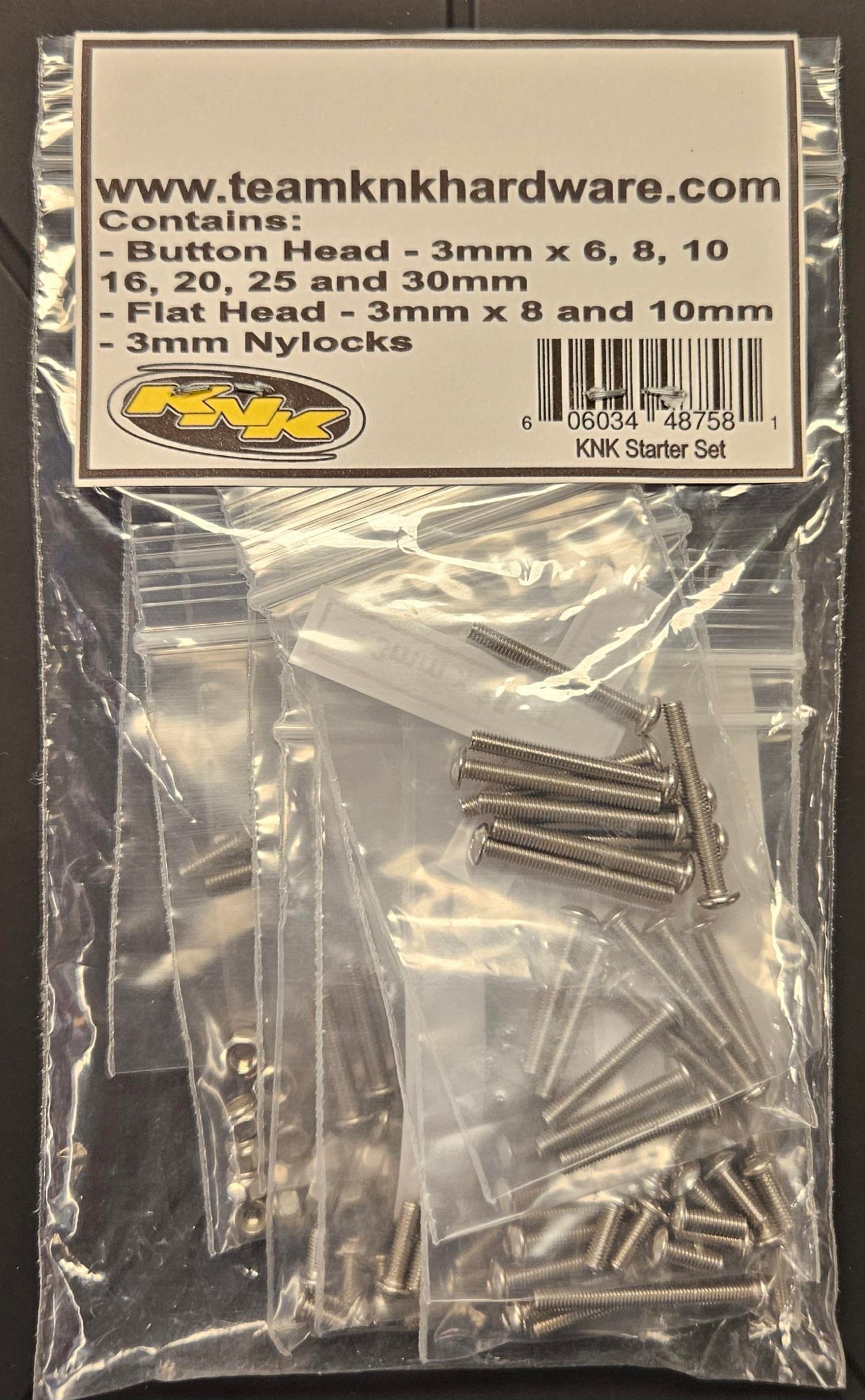 Ensemble de démarrage KNK en acier inoxydable (100 pièces)