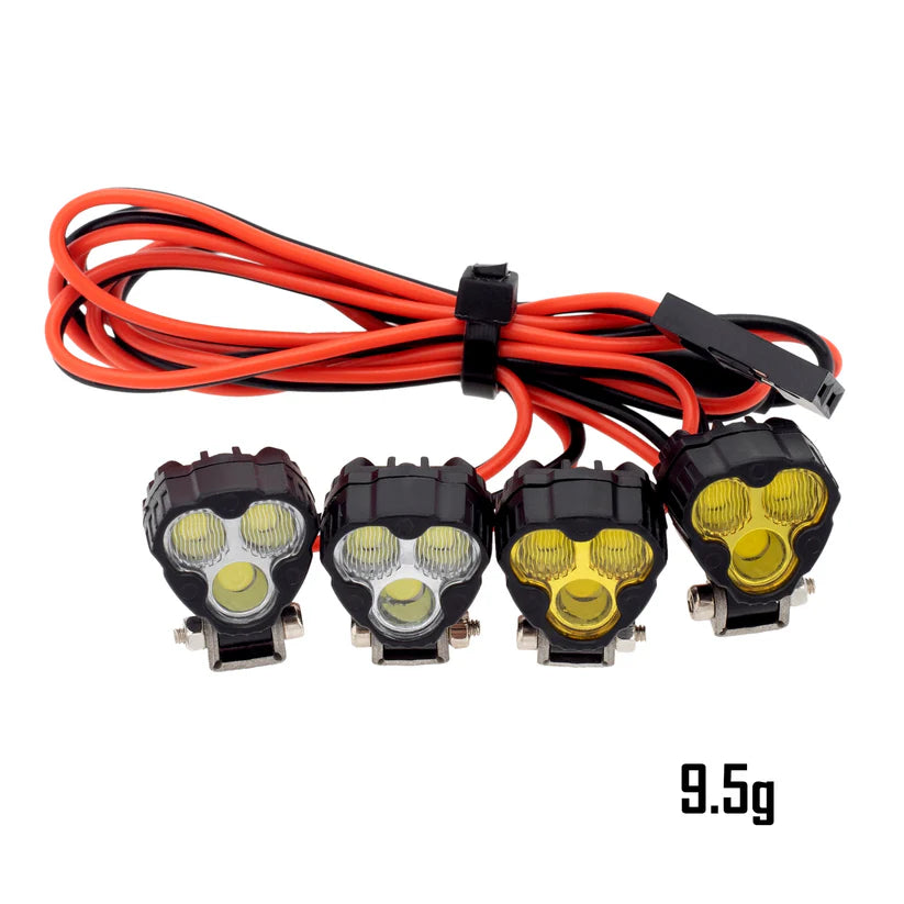 MEUS Racing RC LED Headlight Bumper & Roof Lights with AXU Controller for 1/18 1/24 SCX24 TRX4M Redcat Ascent-18