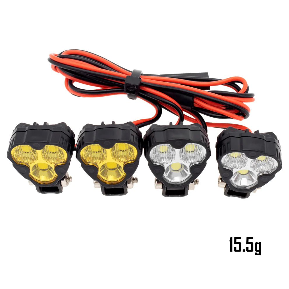 MEUS Racing RC Car LED Lights Bumper & Roof Lights with AXU Controller for 1/10 1/8 Axial SCX10 Capra TRX4 Gen8 H10