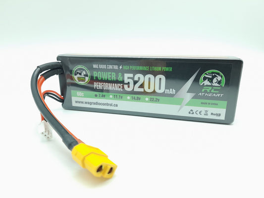 Batterie LiPo 7.4V 5200mAh 60C XT60 (WAGB2S5260HX6) (LW-52)