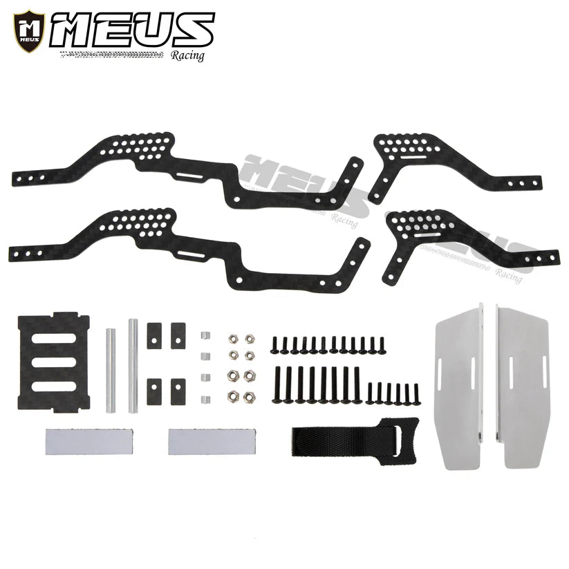 Meus Racing 1/18 RC Car Carbon Fiber LCG Chassis Frame Girder for TRAXXAS TRX-4M 1/18 RC Crawler Car Upgrade Parts