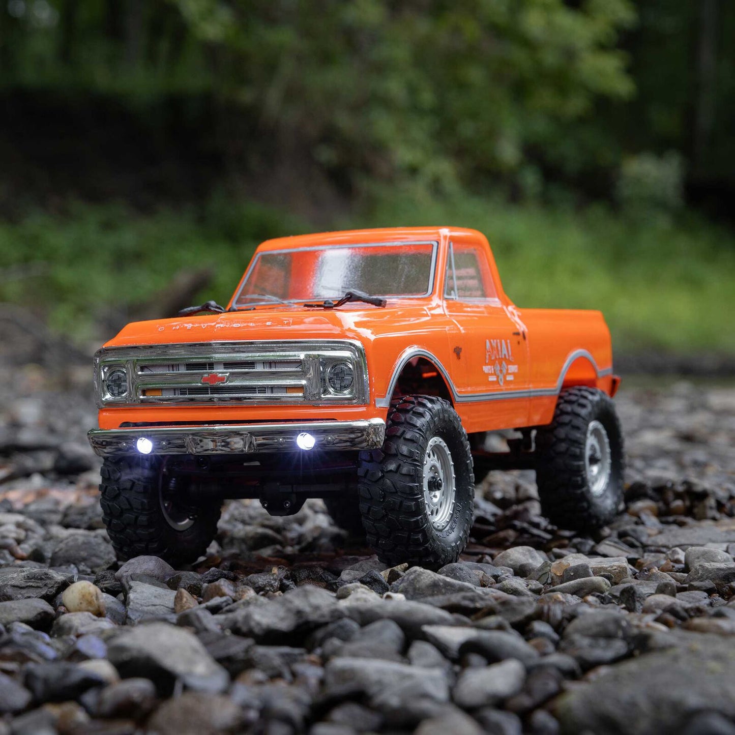 1/24 SCX24 1967 Chevrolet C10 4X4 RTR Brushed Rock Crawler (Battery & Charger Included), Orange