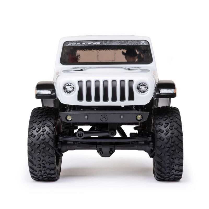 1/24 SCX24 Jeep JT Gladiator 4X4 RTR Brushed Rock Crawler (Battery & Charger Included), White/Blanc