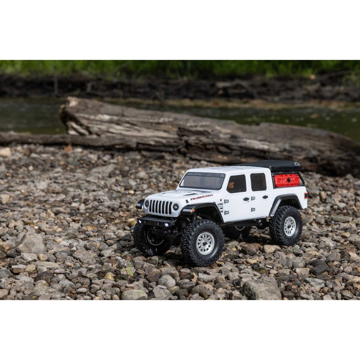 1/24 SCX24 Jeep JT Gladiator 4X4 RTR Brushed Rock Crawler (Battery & Charger Included), White/Blanc