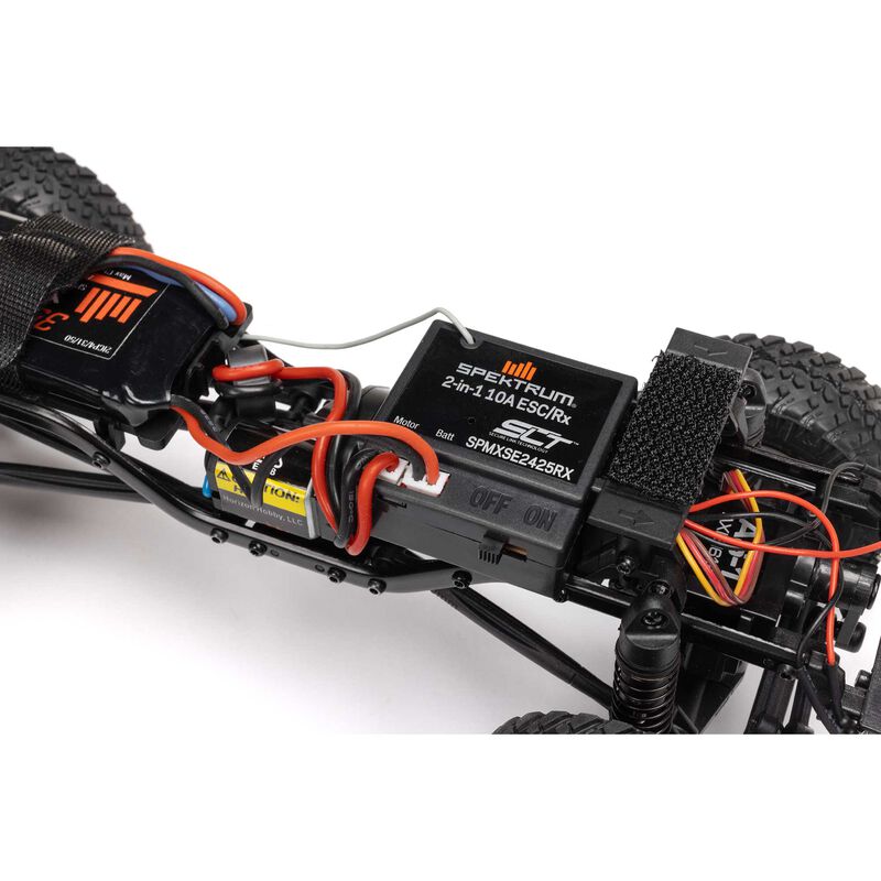 1/24 SCX24 Jeep JT Gladiator 4X4 RTR Brushed Rock Crawler (Battery & Charger Included), Black/Noir