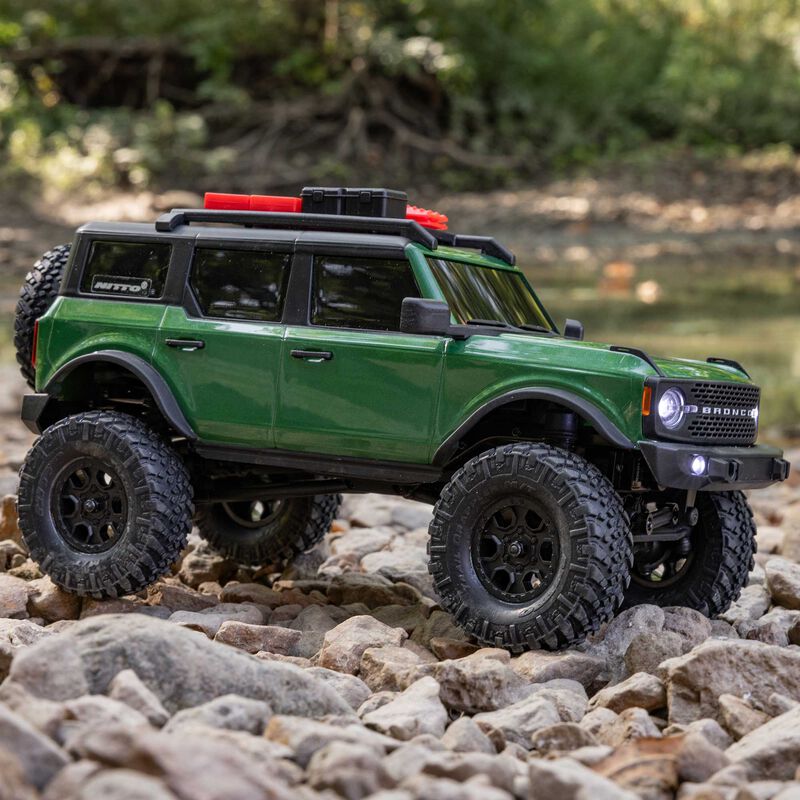1/24 SCX24 Ford Bronco 4X4 RTR Brushed Rock Crawler (Chargeur et Batterie inclus) VERT