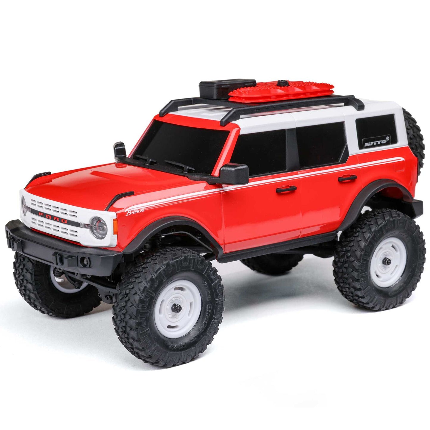 1/24 SCX24 Ford Bronco 4X4 RTR Brushed Rock Crawler (Chargeur et Batterie inclus) ROUGE - HERITAGE EDITION