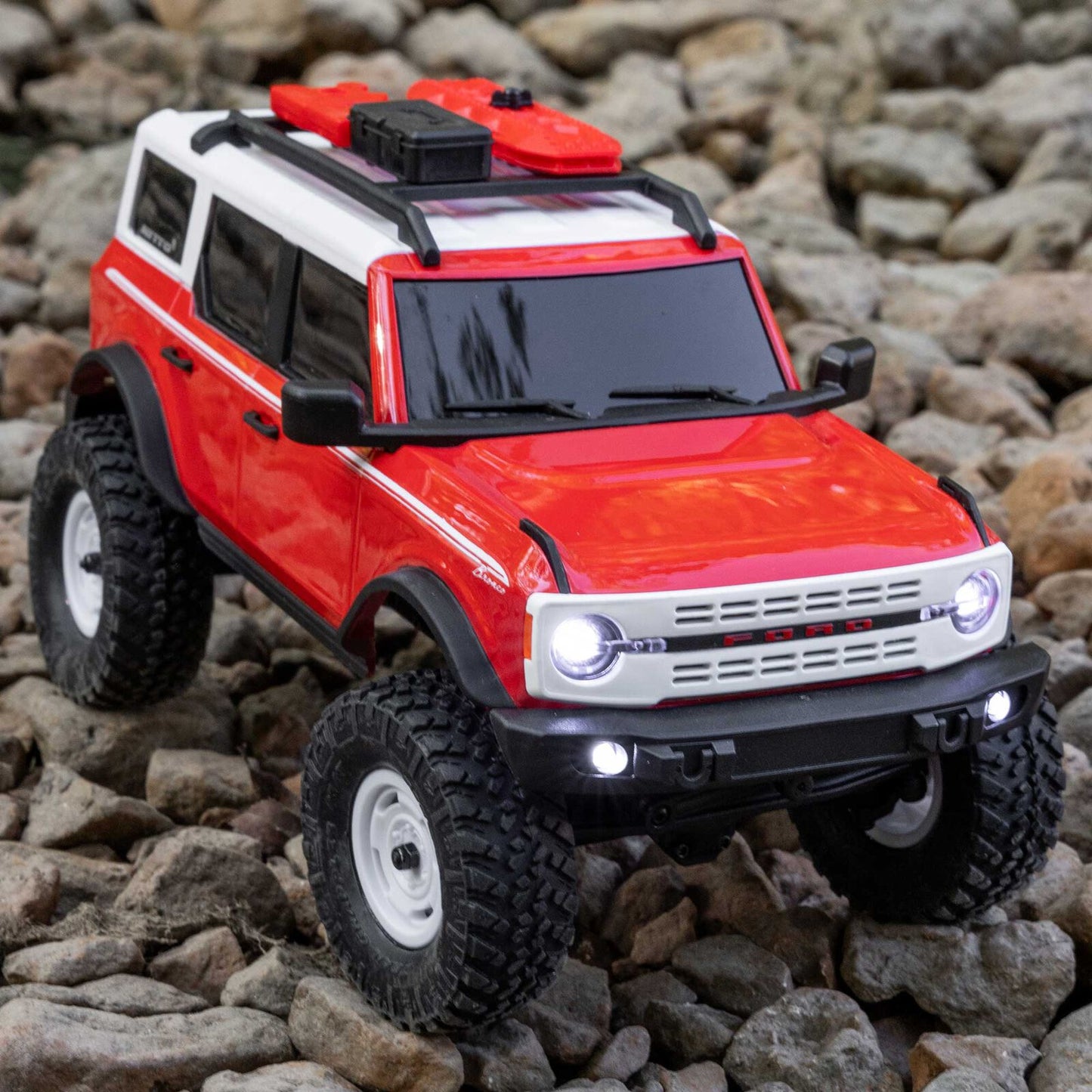 1/24 SCX24 Ford Bronco 4X4 RTR Brushed Rock Crawler (Chargeur et Batterie inclus) ROUGE - HERITAGE EDITION