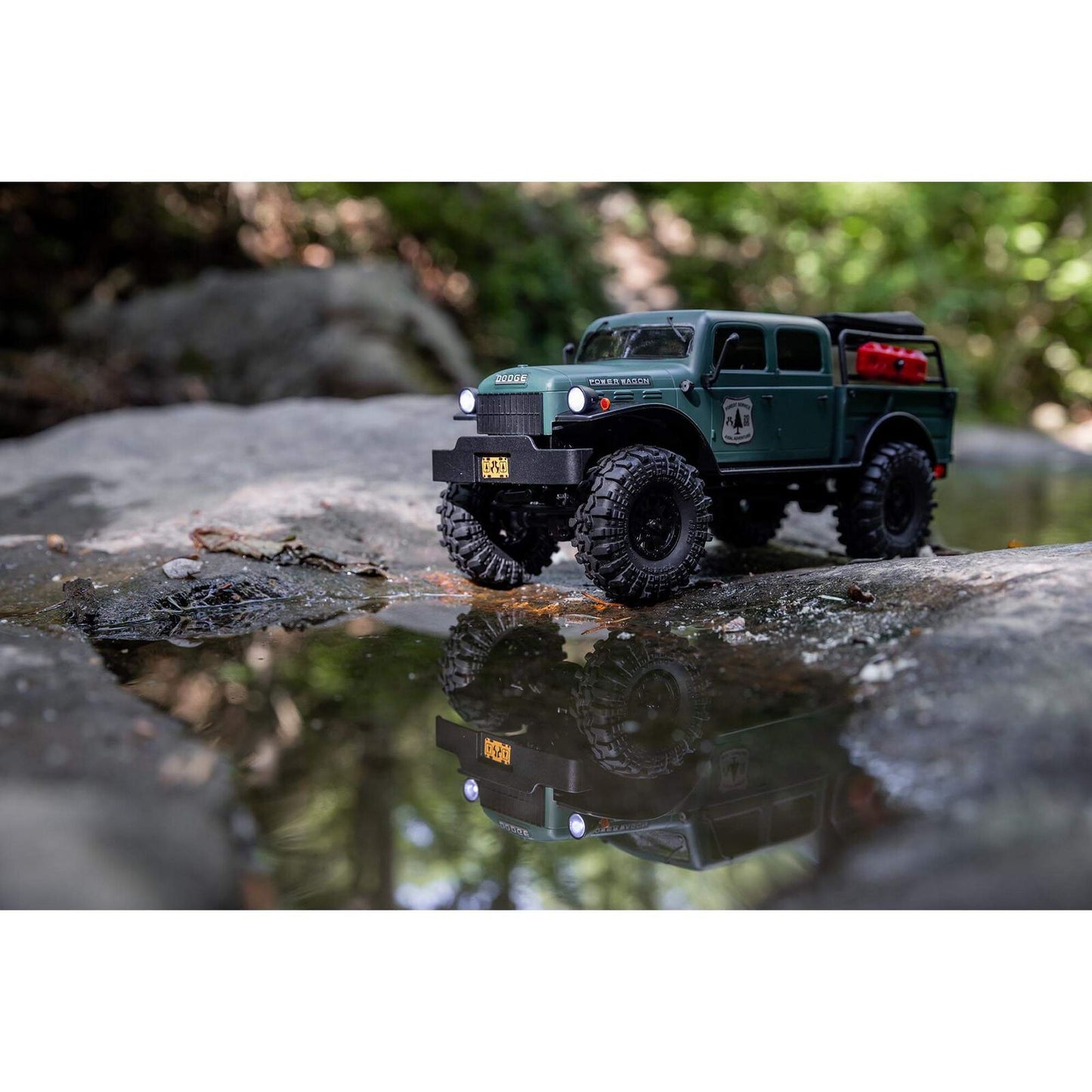 1/24 SCX24 Dodge Power Wagon 4X4 RTR Brushed Rock Crawler (Battery & Charger Included), Green