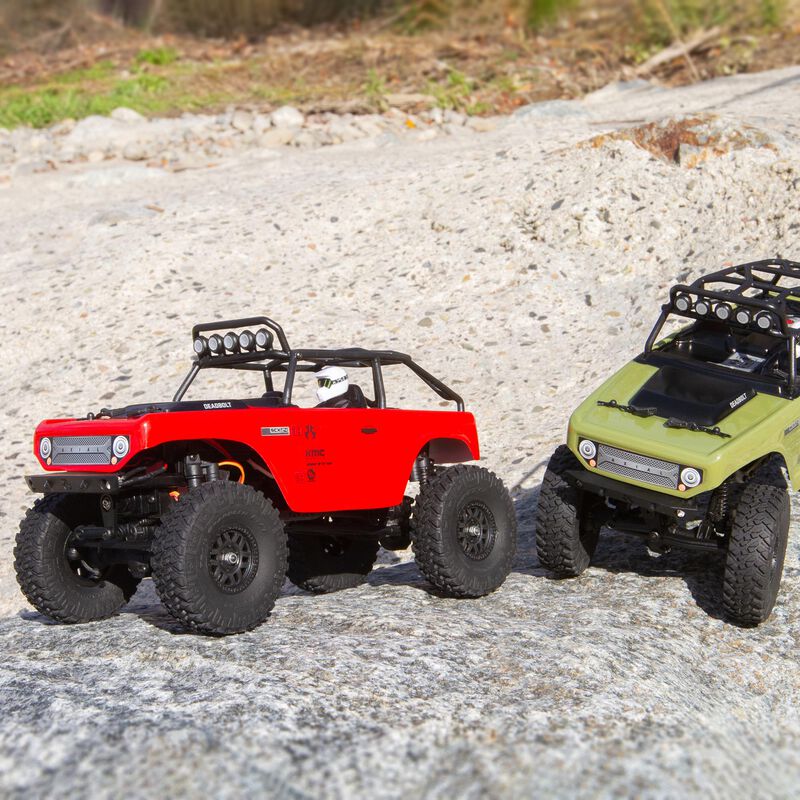 1/24 SCX24 Deadbolt 4X4 RTR Brushed Rock Crawler (Battery & Charger Included), Red