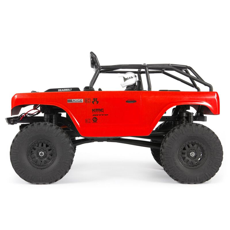 1/24 SCX24 Deadbolt 4X4 RTR Brushed Rock Crawler (Battery & Charger Included), Red