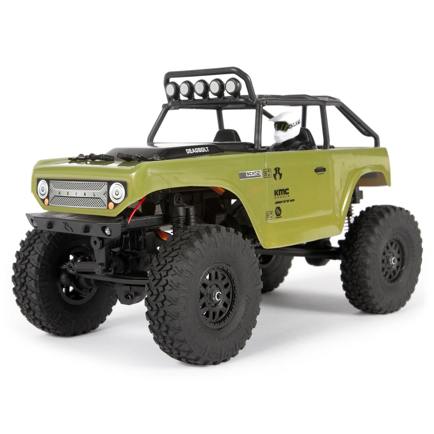 1/24 SCX24 Deadbolt 4X4 RTR Brushed Rock Crawler (Battery & Charger Included), Green