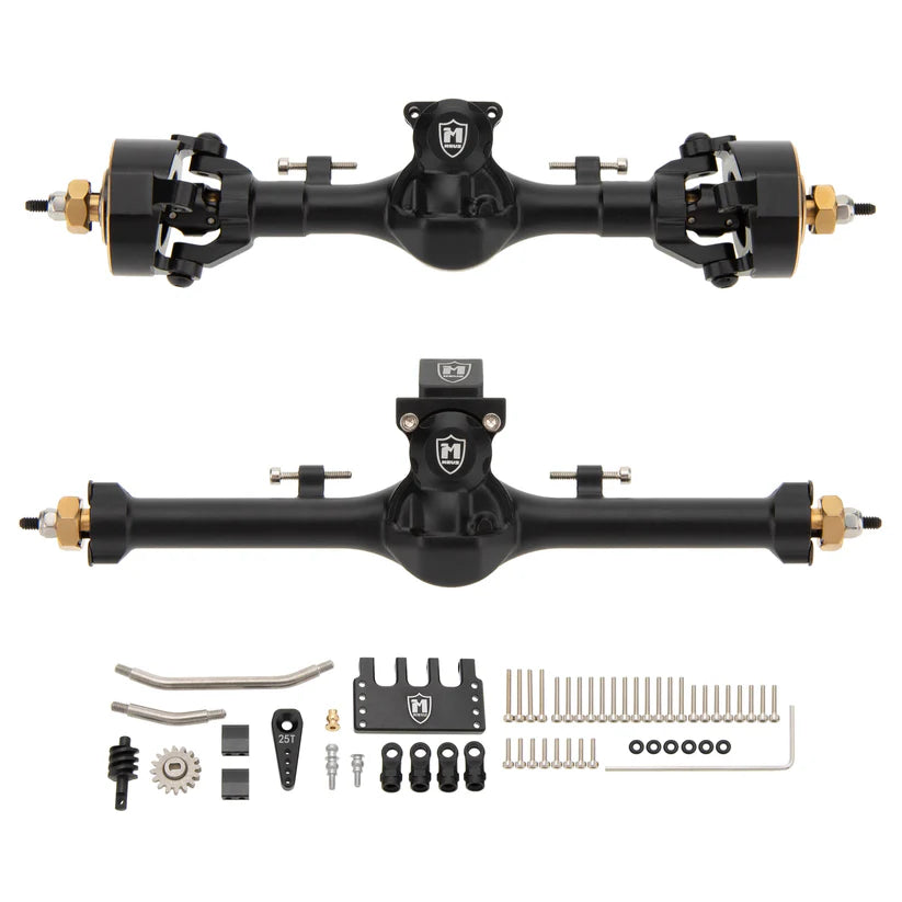MEUS Racing SCX24 Metal V3 Isokinetic Axles +9MM with 3-Section CVD for Axial 1/24 SCX24