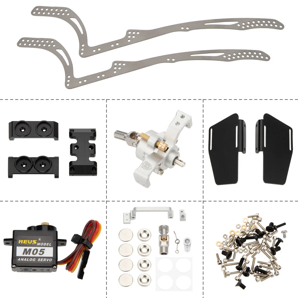 MEUS-SCX24-22 MEUS Racing Titanium LCG MD24 Chassis/ MD24 Dig Chassis Drive Shafts & Chassis Links for Axial 1/24 SCX24 – MD24 Dig Chassis