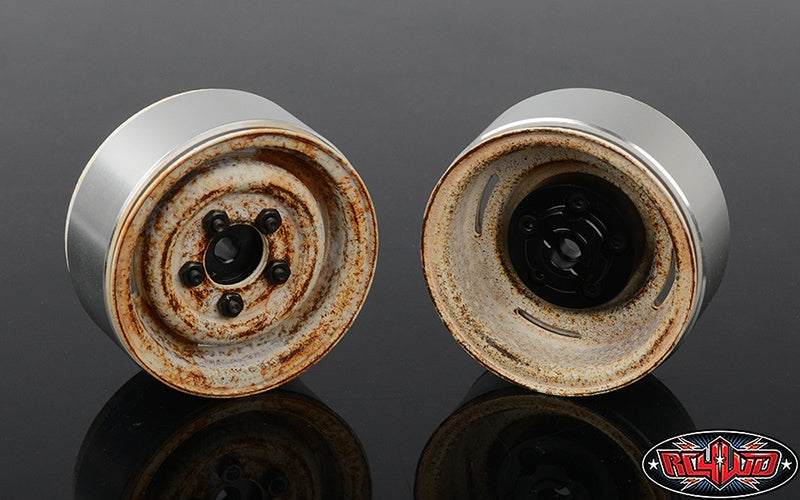RC4WD Landies Vintage Stamped Steel 1.55" Beadlock Wheels (Rust) (4)