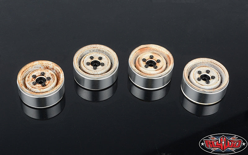 RC4WD Landies Vintage Stamped Steel 1.55" Beadlock Wheels (Rust) (4)