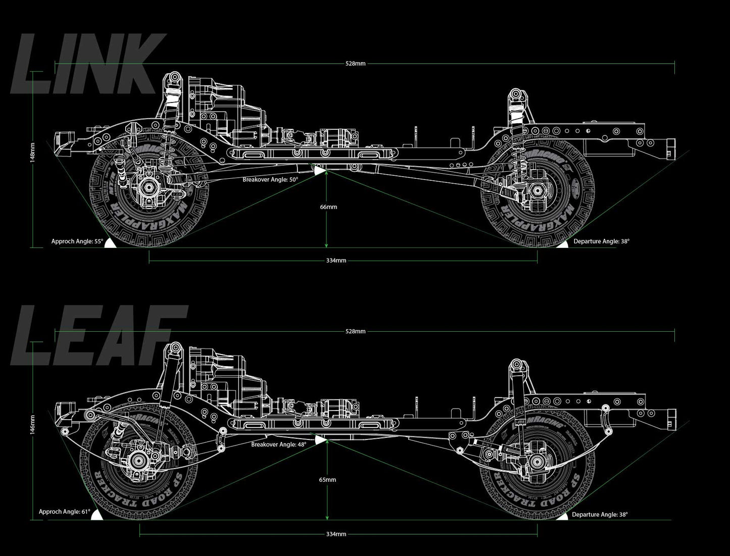 Boom Racing BRX02 - 1/10 4WD Scale Performance Chassis Kit Leaf Spring Version For Team Raffee Co. D110 for BRX02 (Chassis seulement)