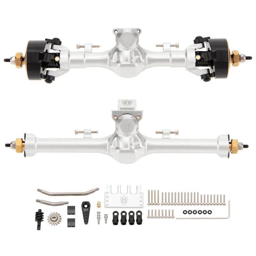 MEUS Racing SCX24 Metal V3 Isokinetic Axles +9MM with 3-Section CVD for Axial 1/24 SCX24