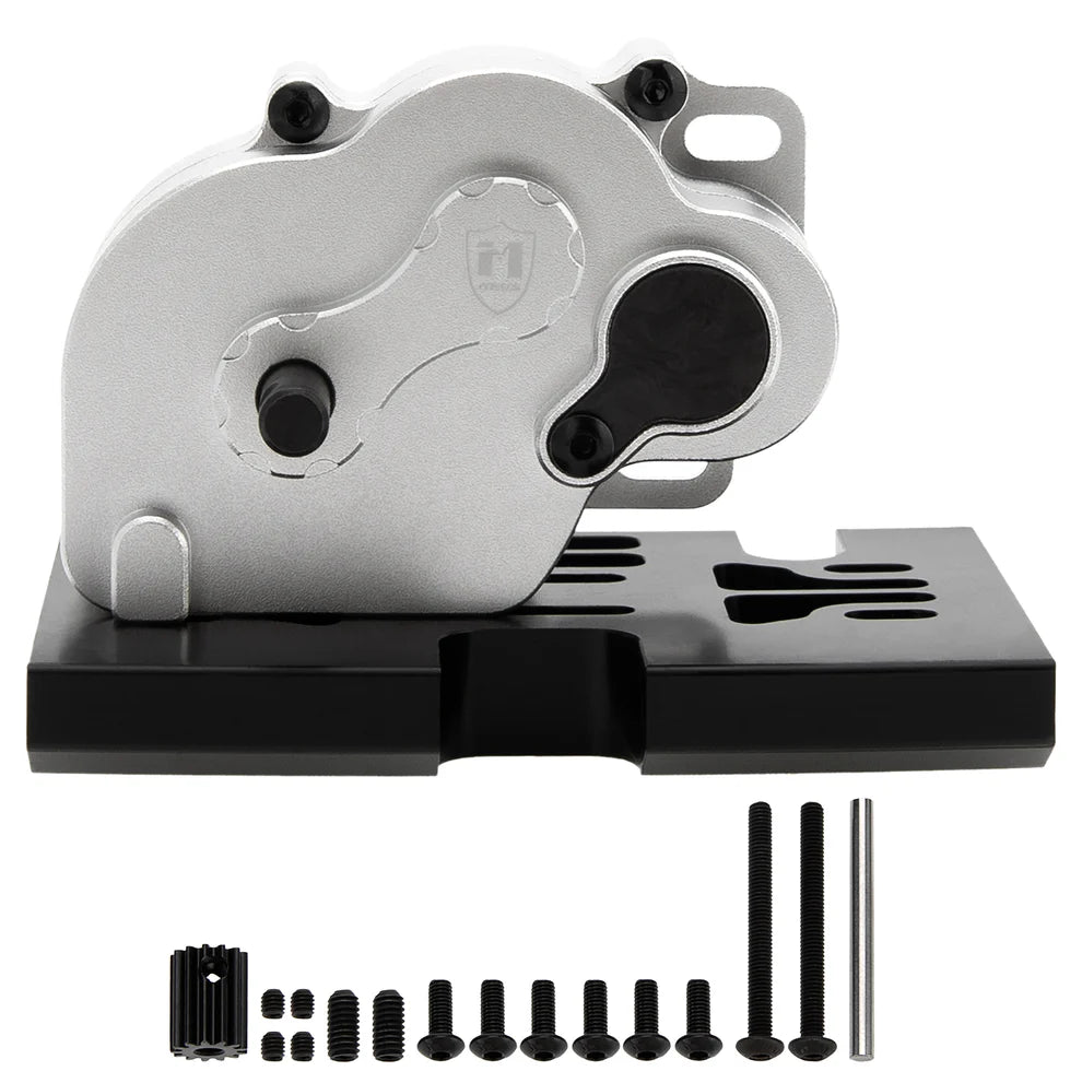 MEUS Racing LCG 12:1 Ratio Metal Gearbox Complete Transmission for 1/10 Axial SCX10