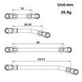 MEUS Racing Metal High Clearance Chassis Links for 1/24 SCX24 Lexus GX 470 Titanium