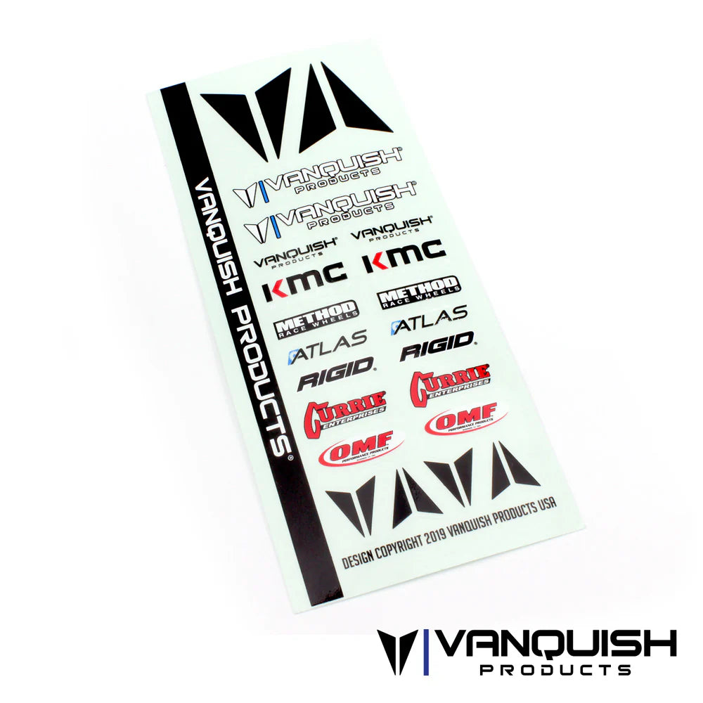 Feuille d'autocollants de Vanquish Products