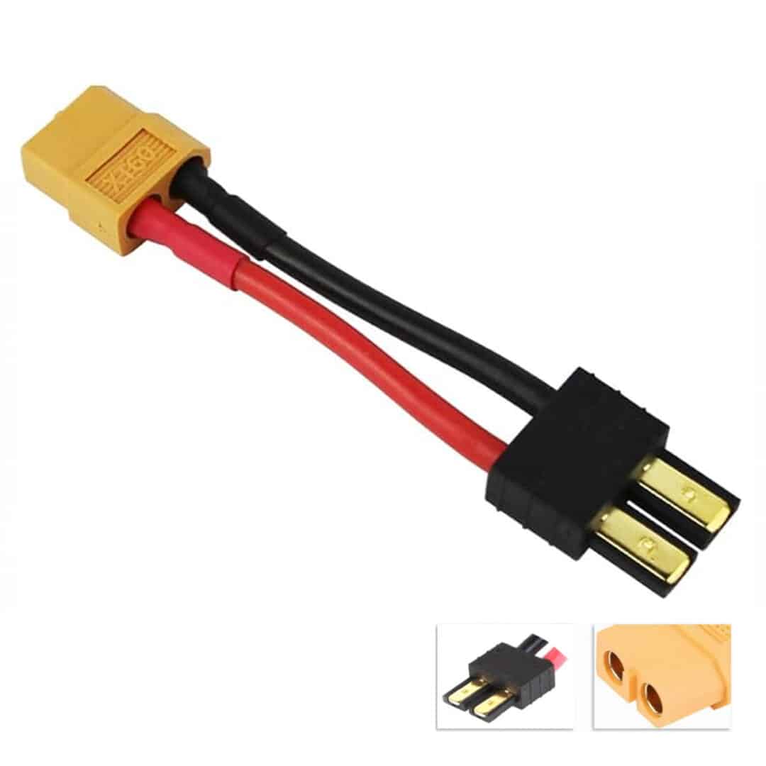 Charge lead cable XT60 female to compatible Traxxas male (WAGCABXT60FTRM)