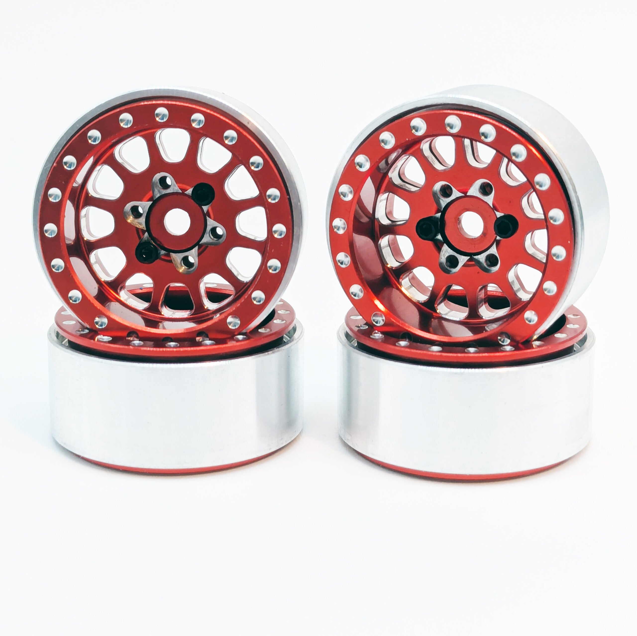 hobbysoul Lot de 4 roues Beadlock réglables 1,0 argentées + 1 mm positif et négatif de 3 mm - Roues 1,0 RC - Jantes lourdes 1/24 - Hexagonales 7 mm - Pour RC Crawler 1/18 TRX4M Axial SCX24 hobbysoul Lot de 4 roues Beadlock réglables 1,0 argentées + 1 mm positif et négatif de 3 mm - Roues 1,0 RC - Jantes lourdes 1/24 - Hexagonales 7 mm - Pour RC Crawler 1/18 TRX4M Axial SCX24