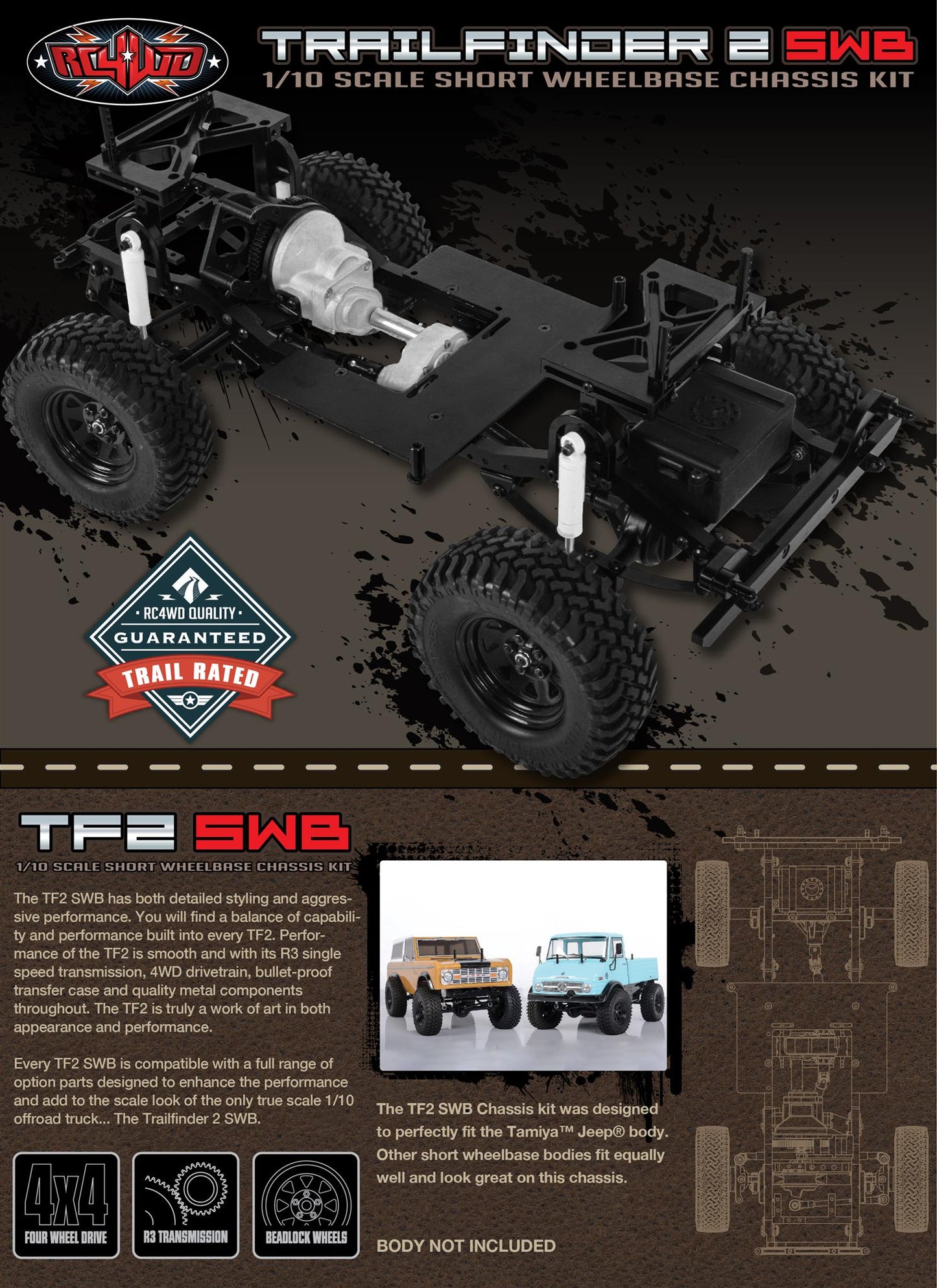 RC4WD Trail Finder 2 Truck Kit "SWB"