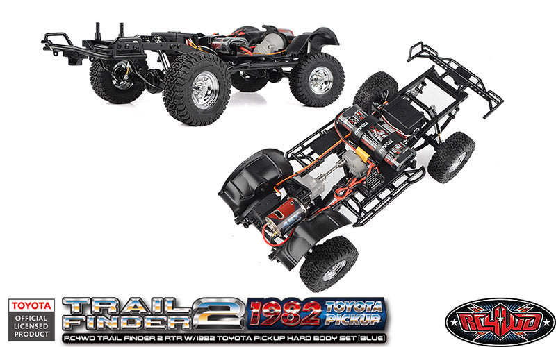 RC4WD Trail Finder 2 RTR w/1982 Toyota Pickup Hard Body Set (Bleu)