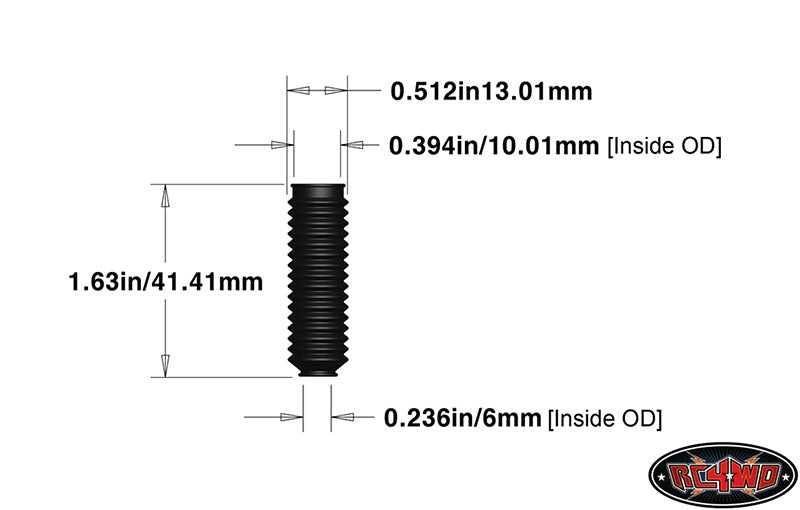 RC4WD Super Scale Shock Boot (Red)