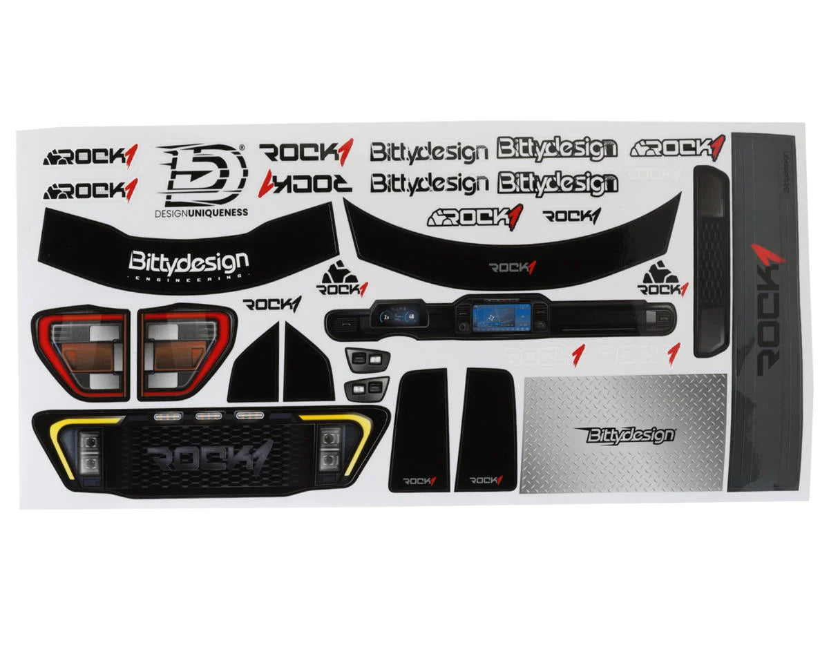 Bittydesign Vanquish VS4-10 Phoenix Rock1 Full Pre-Cut Body Set (Clear) (313mm) w/Detailed Interior