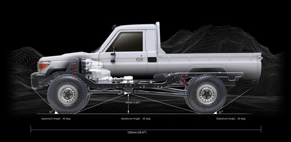Boom Racing BRX01 - 1/10 4WD Radio Control Chassis Kit w/ Killerbody LC70 Hard Body Kit Set for BRX01