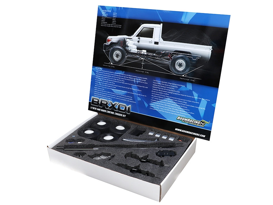 Boom Racing BRX01 - 1/10 4WD Radio Control Chassis Kit w/ Killerbody LC70 Hard Body Kit Set for BRX01