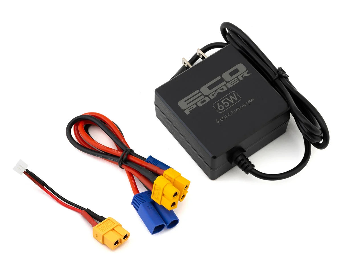 EcoPower Intelligent 2S 450mAh PH2.0 LiPo Battery/"Electron Mini" Charger Bundle (SCX24 & Other Mini Crawlers)