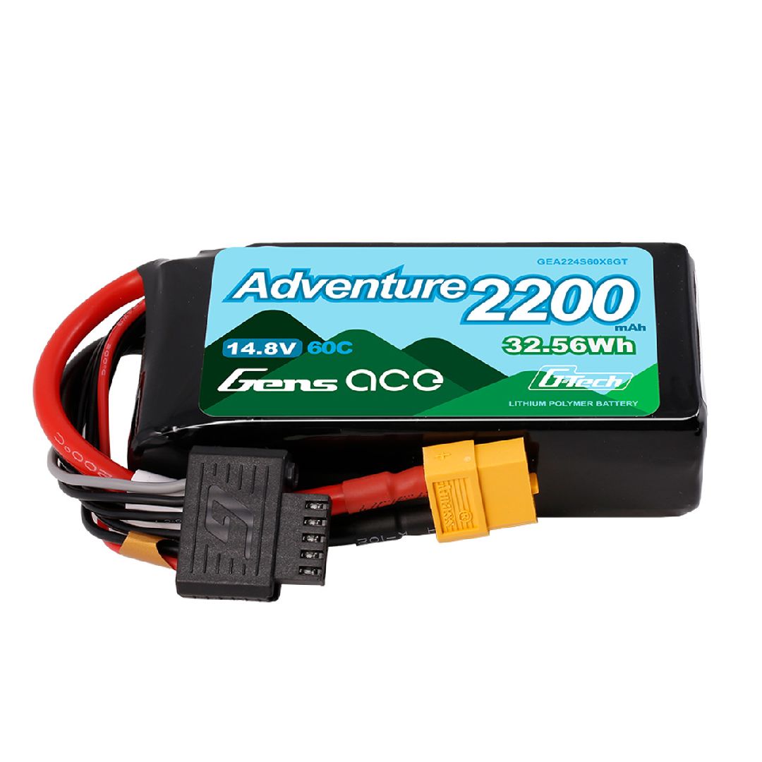 Gens Ace G-tech 2200mAh 4S1P 14.8V 60C LiPo w/ XT60 Plug