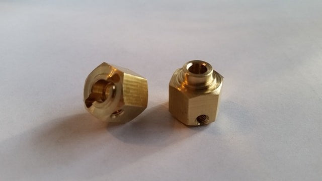 Team KNK 12mm Brass Hex w/Step (2) (6,8,10mm)