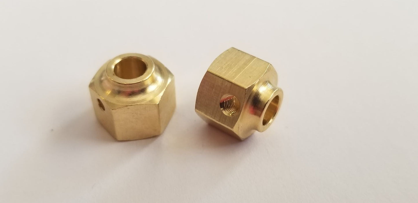 Team KNK 12mm Brass Hex Axial Portal Axles (2)