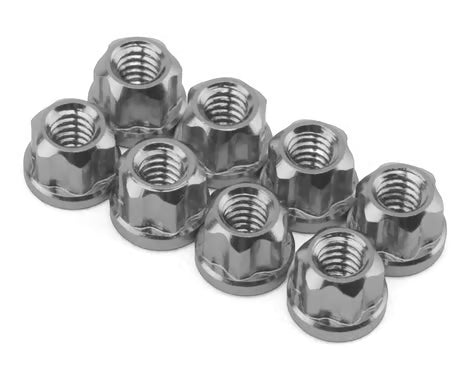 Hot Racing Axial SCX30 Aluminum 2mm Flange Wheel Nuts (8)
