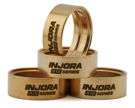 Injora Axial SCX30 0.7" D18 Beadlock wheels Brass Clamp Rings (4) (4.7g ea)