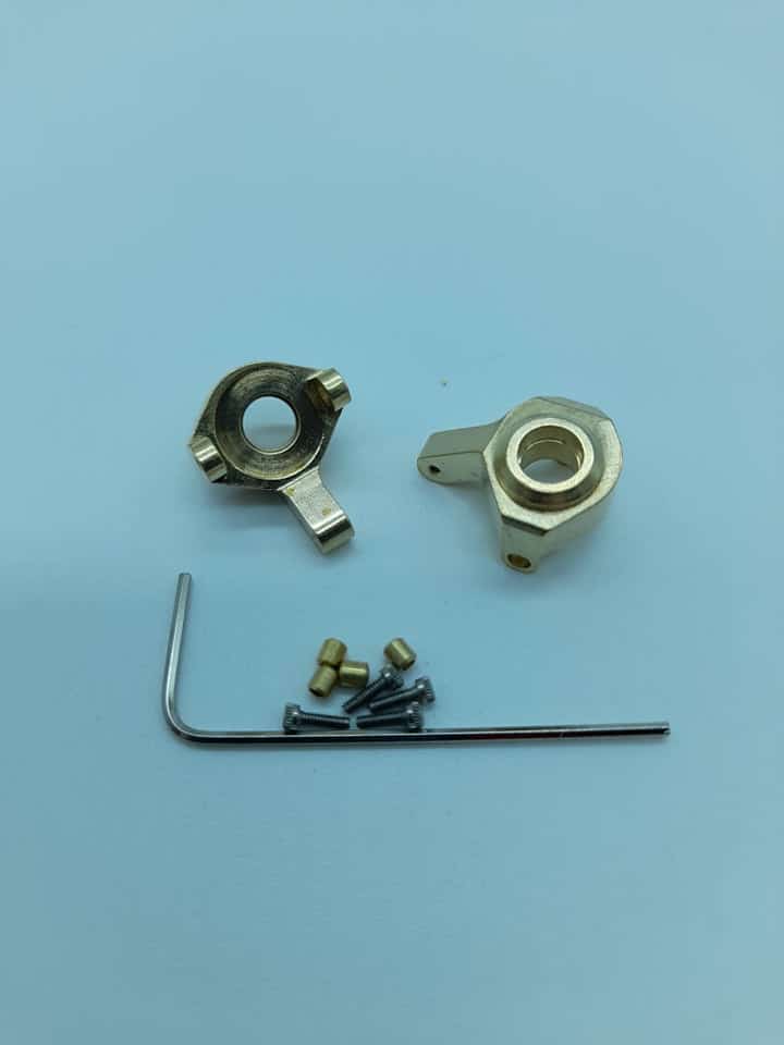 Ensemble de Fusées de roues en laiton (Knuckles) SCX24 (SCX244)