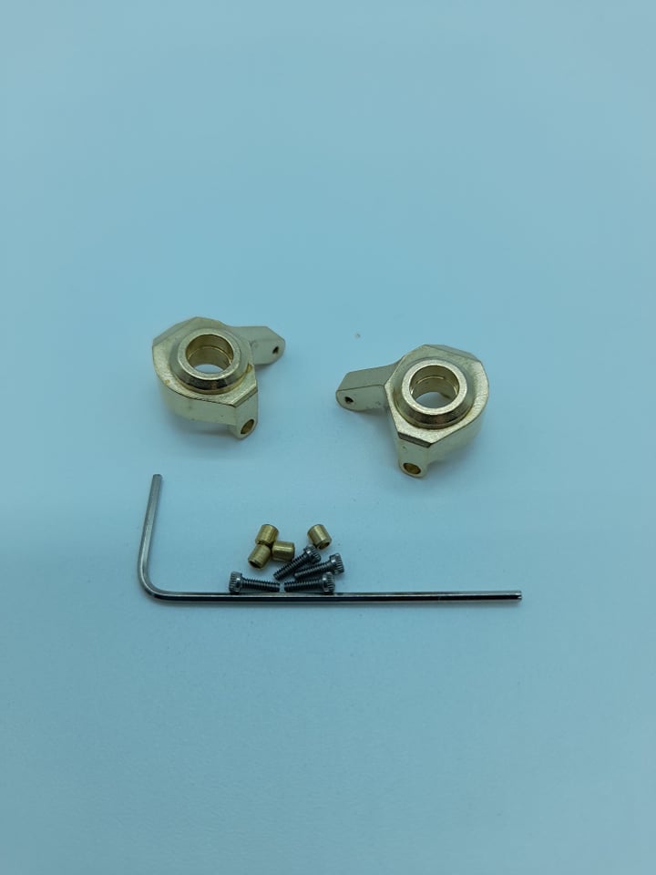 Ensemble de Fusées de roues en laiton (Knuckles) SCX24 (SCX244)
