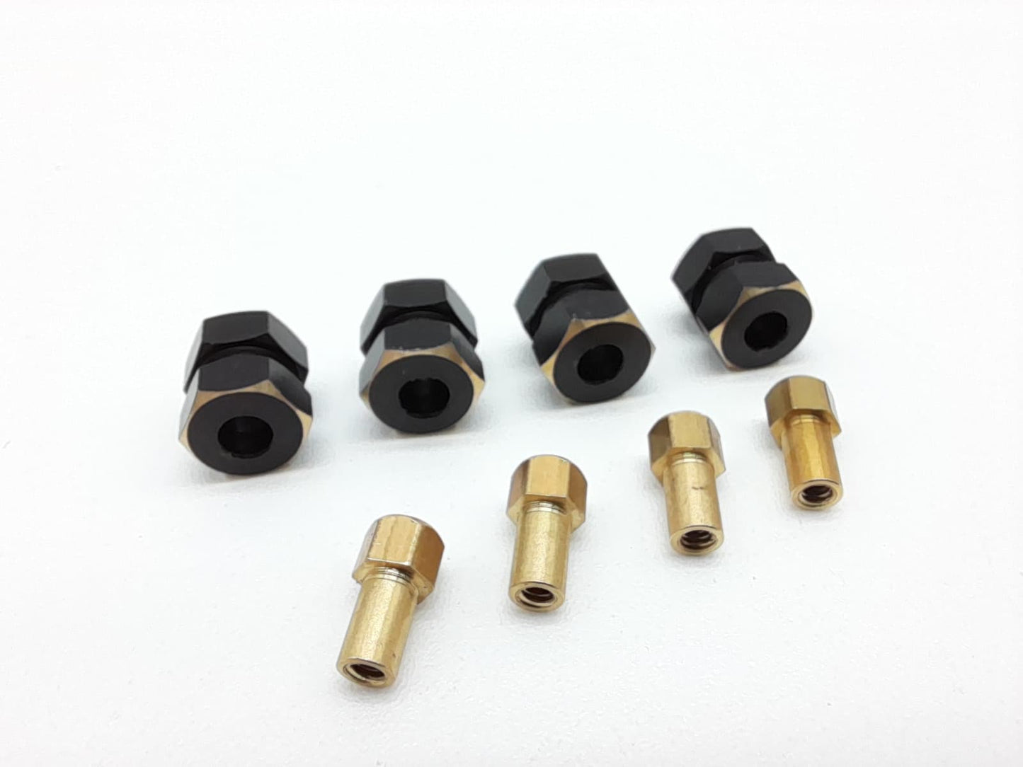 Lot de 4 extensions de roues SCX24 en Laiton Noir (L249)
