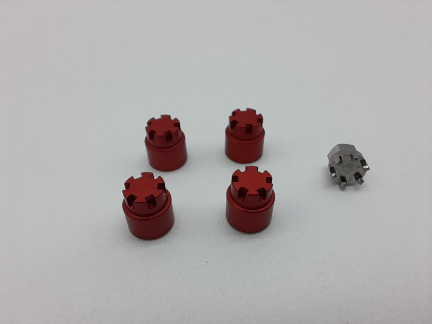 M2 - Ensemble de (4) Boulons de roues Rouge 1/24 (M2-RD)