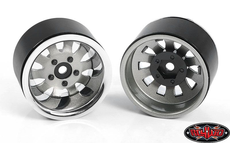 RC4WD 1.9" 5 Lug Steel Wheels With Beauty Ring (Silver) (4)