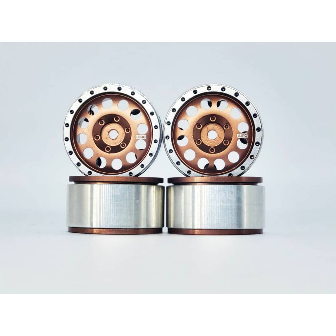 Roues Beadlock 1.0" SCX24 Bronze exclusif WAG (4) (WAGWH10BZ4EW)