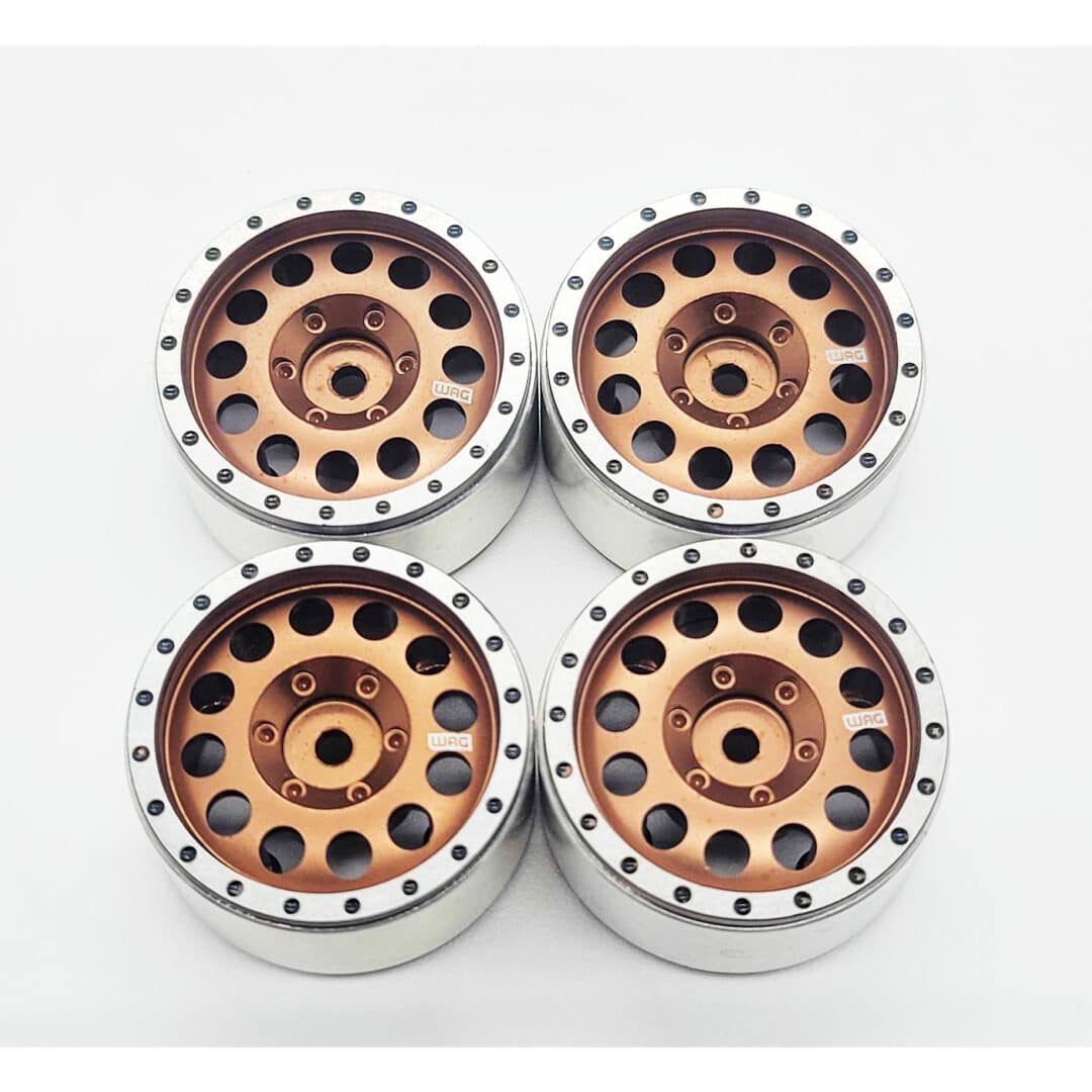 Roues Beadlock 1.0" SCX24 Bronze exclusif WAG (4) (WAGWH10BZ4EW)