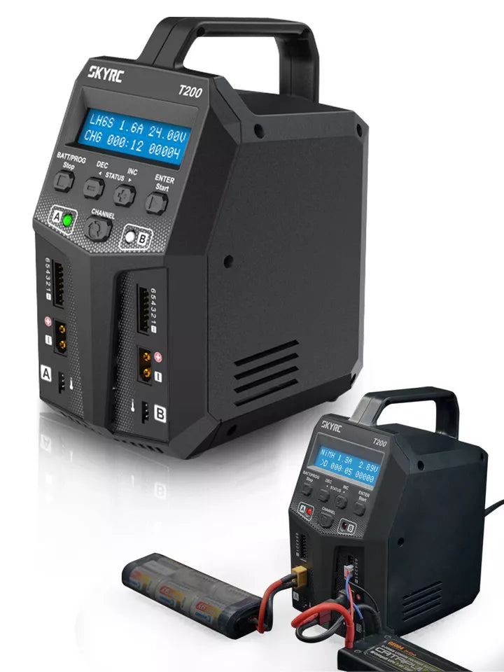 SkyRC T200 Dual Balance Charger 100W X 2, 12A