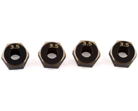 Samix SCX24 Brass Hex Adapter (4) (3.5mm) (1g)