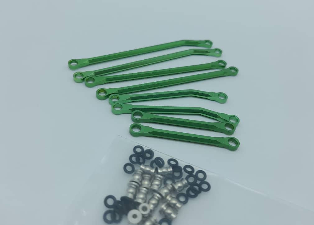 Ensemble de liens en Aluminium Haute Clairance pour SCX24 Gladiateur / Power Wagon - Vert (L24-4)