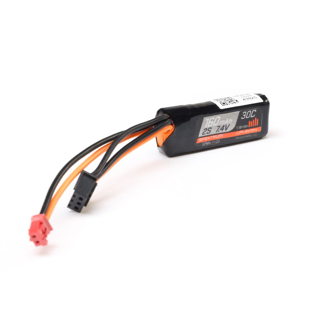 Spektrum 7.4V 160mAh 2S 30C LiPo Battery: PH2.0